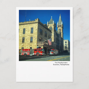 Scranton PA Briefkaart-Fire Hoofdkwartier Briefkaart