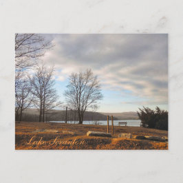 Scranton PA Lake Scranton Post Kaart Warm licht
