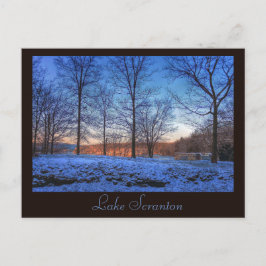 Scranton PA Lake Scranton Post Kaart Winterlicht