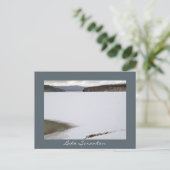 Scranton PA Lake Scranton Post Kaart winterscène (Staand voorkant)