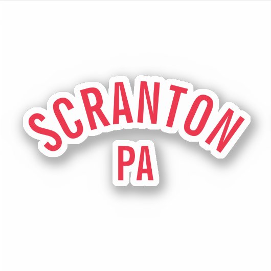 Scranton, PA Sticker (Voorkant)