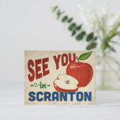 Scranton Pennsylvania Apple - Vintage Travel Briefkaart (Staand voorkant)