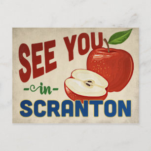 Scranton Pennsylvania Apple - Vintage Travel Briefkaart
