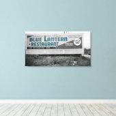 SCRANTON PENNSYLVANIA BLUE LANTERN RESTAURANT CANVAS AFDRUK (Insitu (Houten vloer))