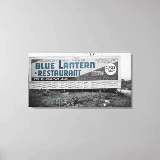 SCRANTON PENNSYLVANIA BLUE LANTERN RESTAURANT CANVAS AFDRUK (Voorkant)