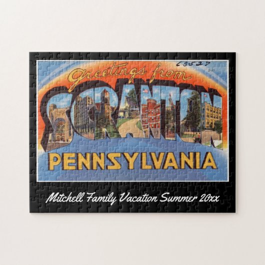 Scranton Pennsylvania Briefkaart Souvenir Legpuzzel (Horizontaal)