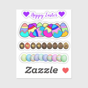 Scrap Boeking Gekleurde Eieren Pasen Sticker