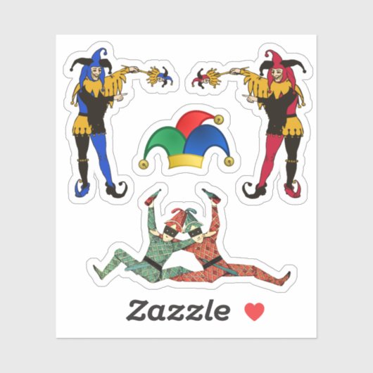 Scrap Boeking Jesters April Fools Dag Sticker (Vel)