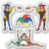 Scrap Boeking Jesters April Fools Dag Sticker (Voorkant)