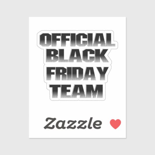 Scrap Book BLACK FRIDAY Team Sticker (Vel)