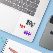 Scrap Book BOO! Halloween Sticker (Laptop met iPhone)