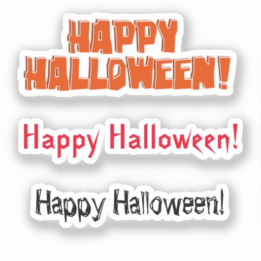 Scrap Book Happy Halloween Sticker (Voorkant)