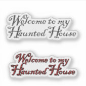 Scrap Book Haunted House Halloween Sticker (Voorkant)