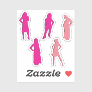 Scrap Booking Vrouwen Silhouet Sticker