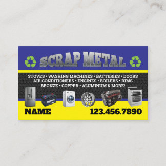 Scrap Metal Pickup Business Cards English-Spanish Visitekaartje
