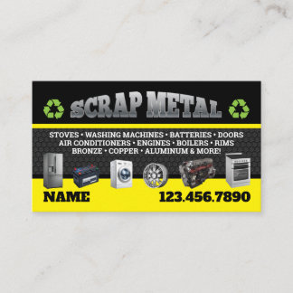 Scrap Metal Pickup Business Cards English-Spanish Visitekaartje