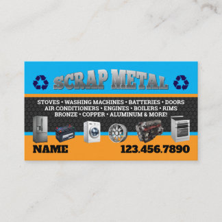 Scrap Metal Pickup Business Cards English-Spanish Visitekaartje