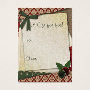 Scrap Style Gift Label Visitekaartjes