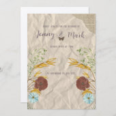 Scrapbook bruiloft uitnodiging (Voorkant / Achterkant)