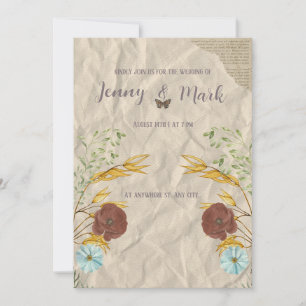 Scrapbook bruiloft uitnodiging