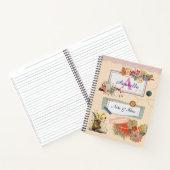 Scrapbook collage handgemaakte stijl monogram op m notitieboek (Binnen)