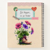 Scrapbook collage handgemaakte stijl monogram op m notitieboek (Achterkant)