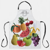 Scrapbook Esthetische Rainbow Crochet Fruit Collag Schort (Voorkant)