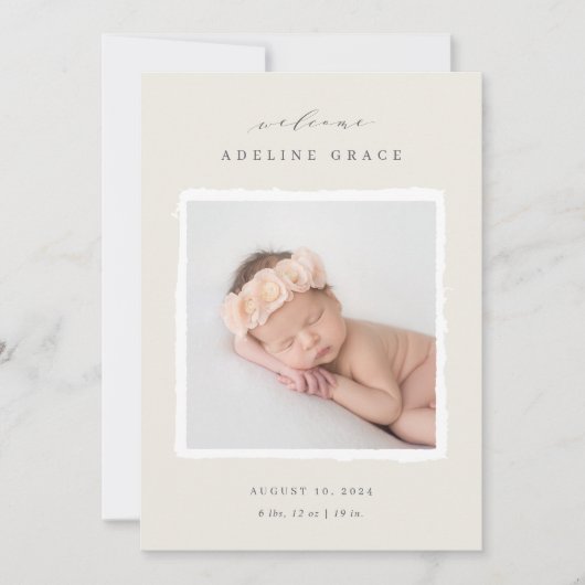 Scrapbook | Faire-part de naissance photo (Devant)