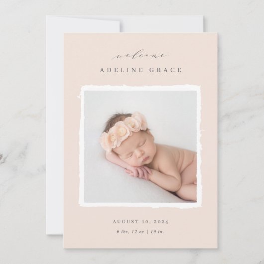 Scrapbook | Faire-part de naissance photo (Devant)