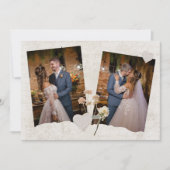 Scrapbook foto bruiloft bedankje bedankkaart (Voorkant)