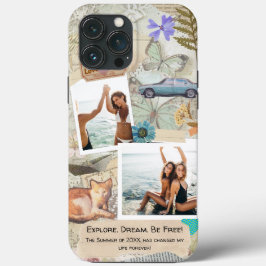 Scrapbook Fotocollage gepersonaliseerd iPhone 13 Pro Max Hoesje
