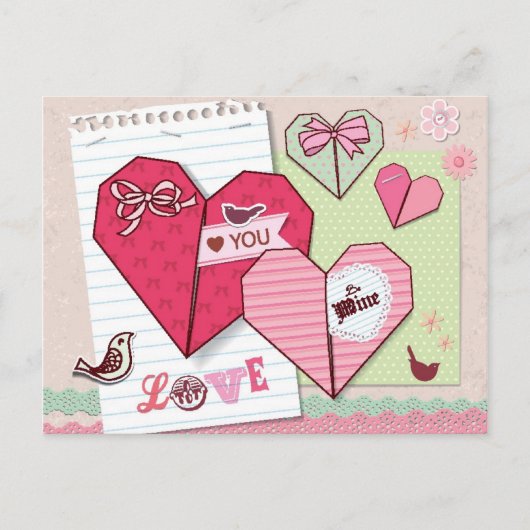 Scrapbook met Love Elements Briefkaart (Voorkant)