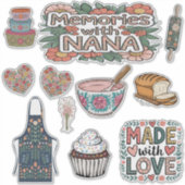 Scrapbook Nana Custom-Cut Vinyl Sticker (Voorkant)