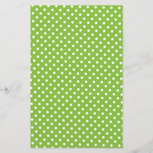 Scrapbook paper - Green Polkadot (Voorkant)