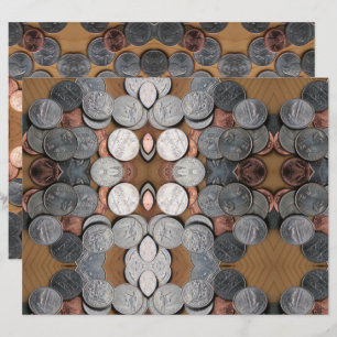 Scrapbook Paper - Kaleidoscoop van munten