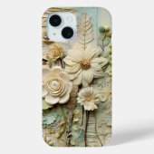 Scrapbook Papier Collage Floral 3D Case-Mate iPhone Case (Achterkant)