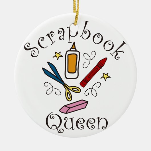 Scrapbook Queen Keramisch Ornament (Voorkant)