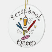 Scrapbook Queen Keramisch Ornament (Links)