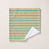 Scrapbook rustique moderne rayures chic Brown Vert (Gant de toilette)
