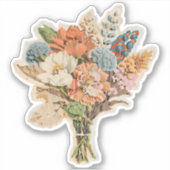 Scrapbook Stijl Boheemse Waterdicht Sticker (Voorkant)