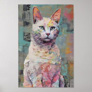 Scrapbook Style Cat Poster
