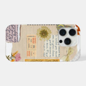 Scrapbook Style Floral Journal Cover Case iPhone Hoesje (Achterkant horizontaal)