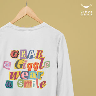  Scrapbook Typografie Giggle Smile Simple T-shirt