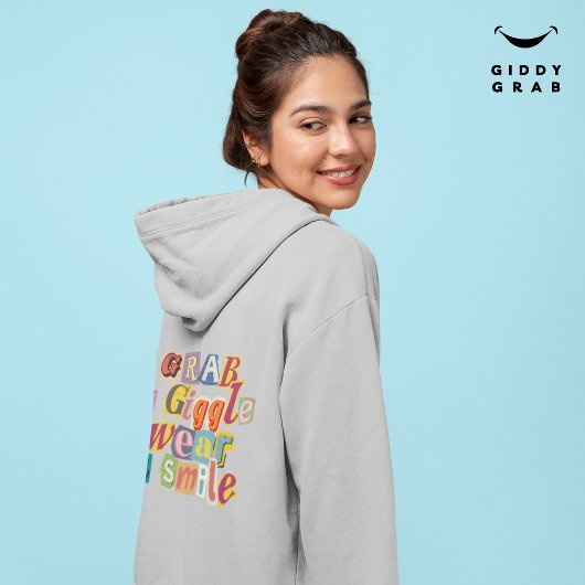 Scrapbook Typografie Smile Simple Green Hoodie