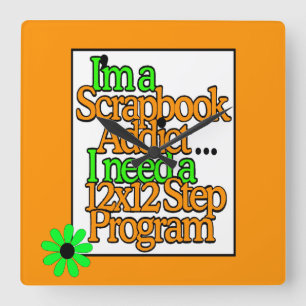 Scrapbooker Craft Room Vierkante Klok
