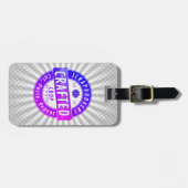 Scrapbooker Silver Medallion ’Cut Past Repat’ Bagagelabel (Voorkant horizontaal)