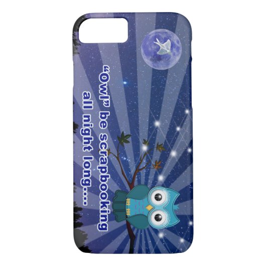Scrapbookers "Owl be scrapping Al nacht Lang" Case-Mate iPhone Case (Achterkant)
