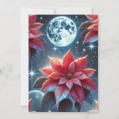 Scrapbooking afdrukbare maanverlichte poinsettia p kaart (Voorkant)