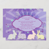 Scrapbooking Bunnies Invitation de Pâques (Devant / Derrière)