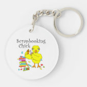 Scrapbooking chick tekst sleutelhanger (Achterkant)